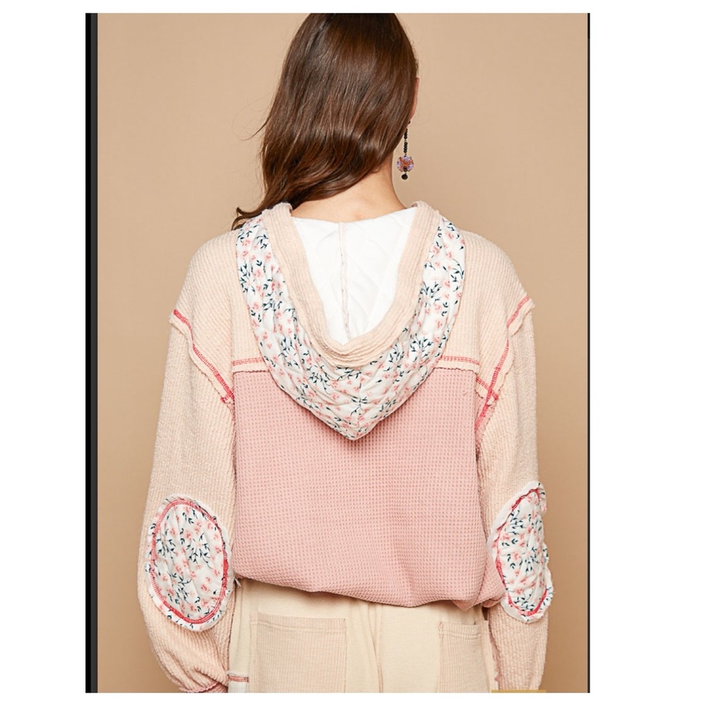 $50 start 158 💕POL oversized floral hooded thermal quilted jacket - Picture 3 of 7